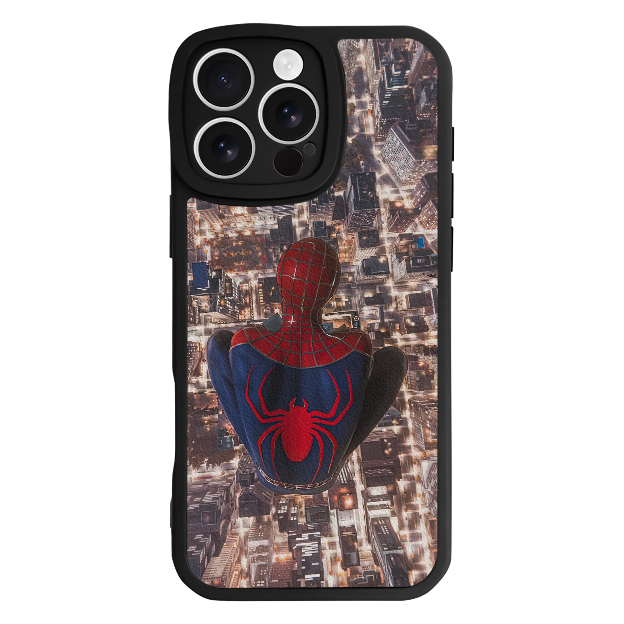 （画像用） Spider Man スパイダーマン 【iPhone 16シリーズ対応】シリコンスマホケース（レザー調） 材質：シリコン